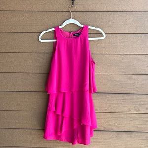 Pink Tiered Romper | S